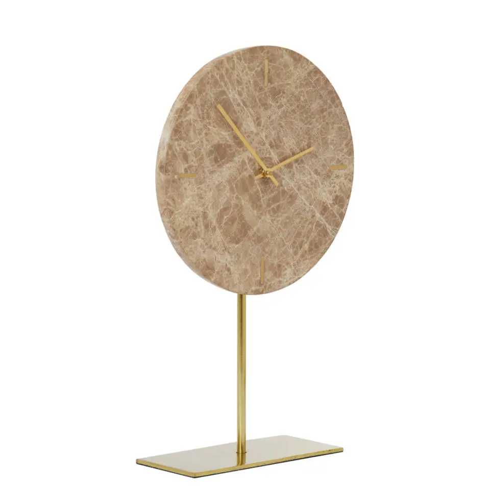 Light & Living - Klok MORENO - 25.5x10x42.5cm - Bruin