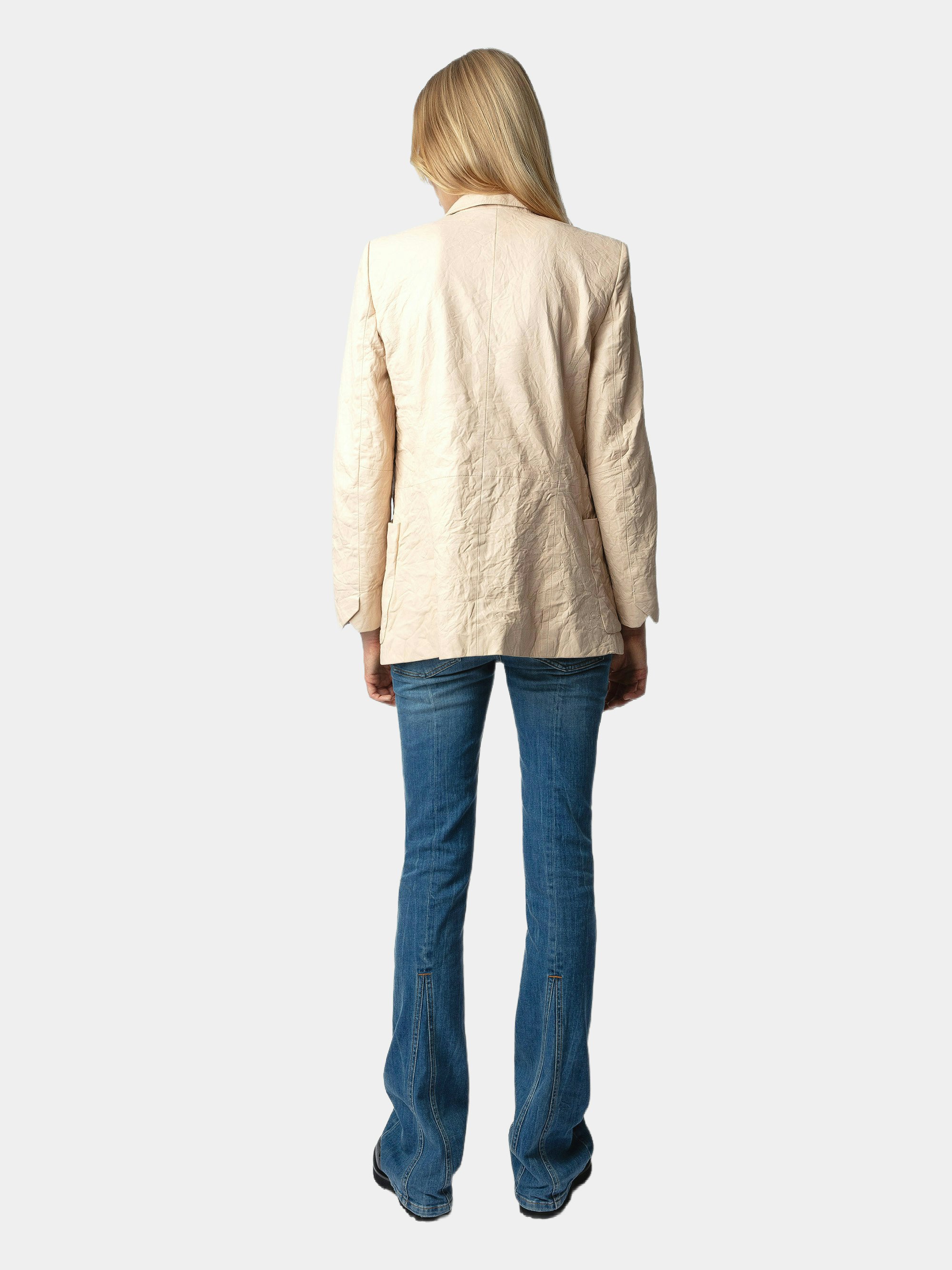 Blazer Visko 100% Cuir Froissé