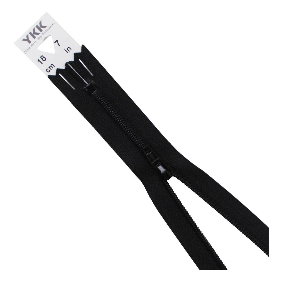 YKK Black Dress and Skirt Zip 18cm