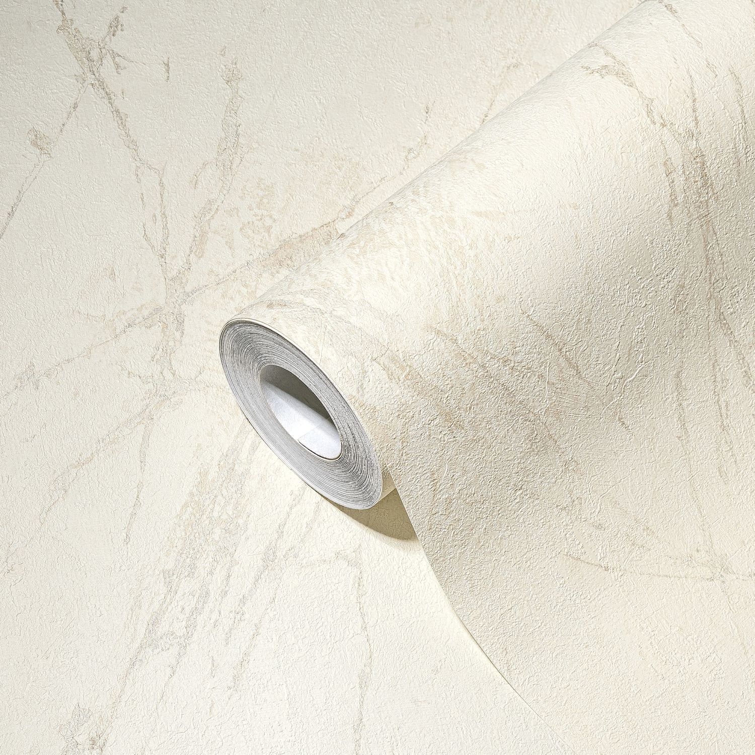 A.S. Création behang marmer crème en grijs - 53 cm x 10.05 m - AS-388171