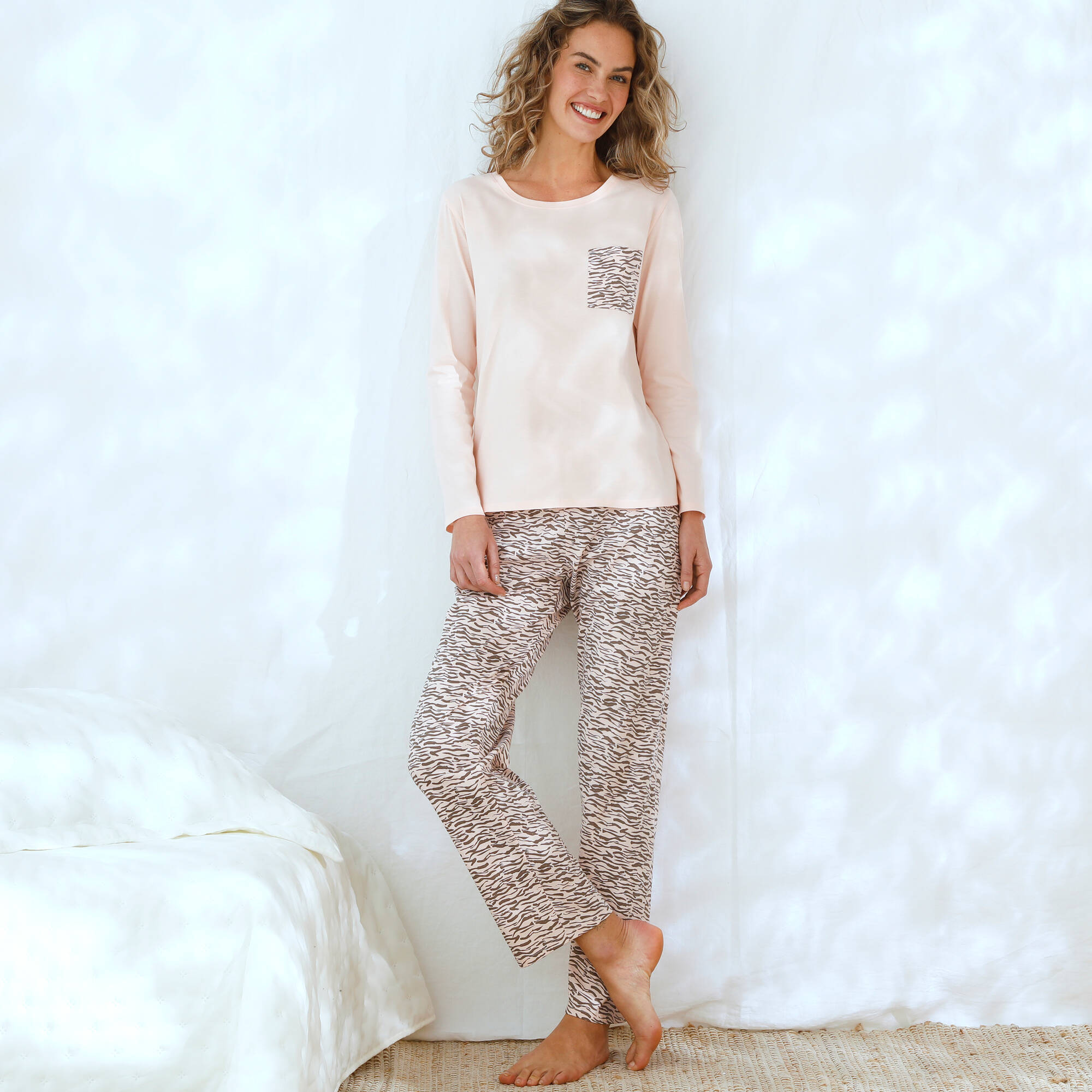 Pyjama imprimé zèbre