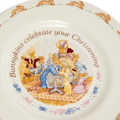 Royal Doulton Bunnykins Christening Mug & Plate 2 Piece Set