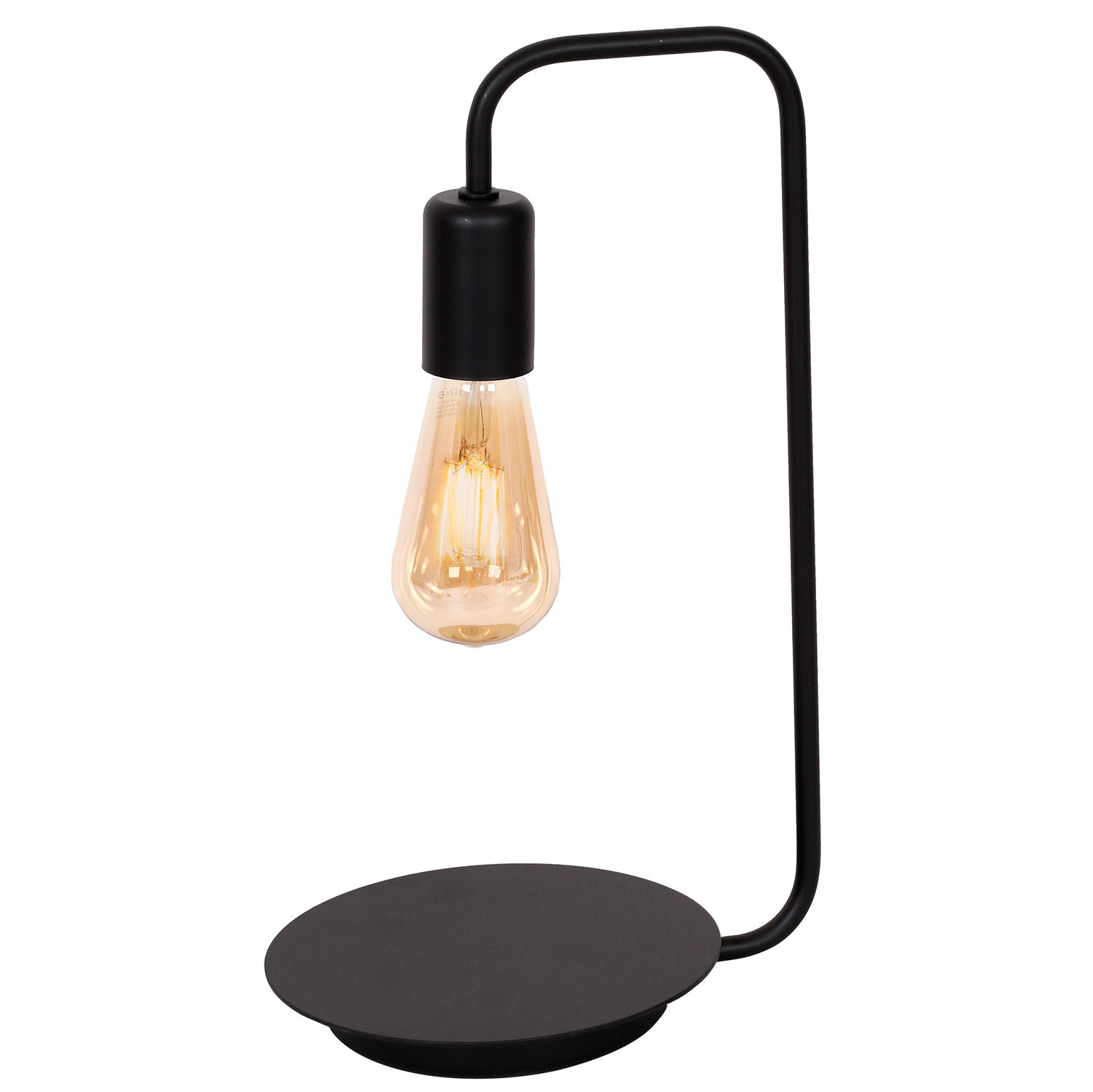 Lampa stołowa industrialna czarny mat Brenda 1xE27x15W wys:40cm Luminex