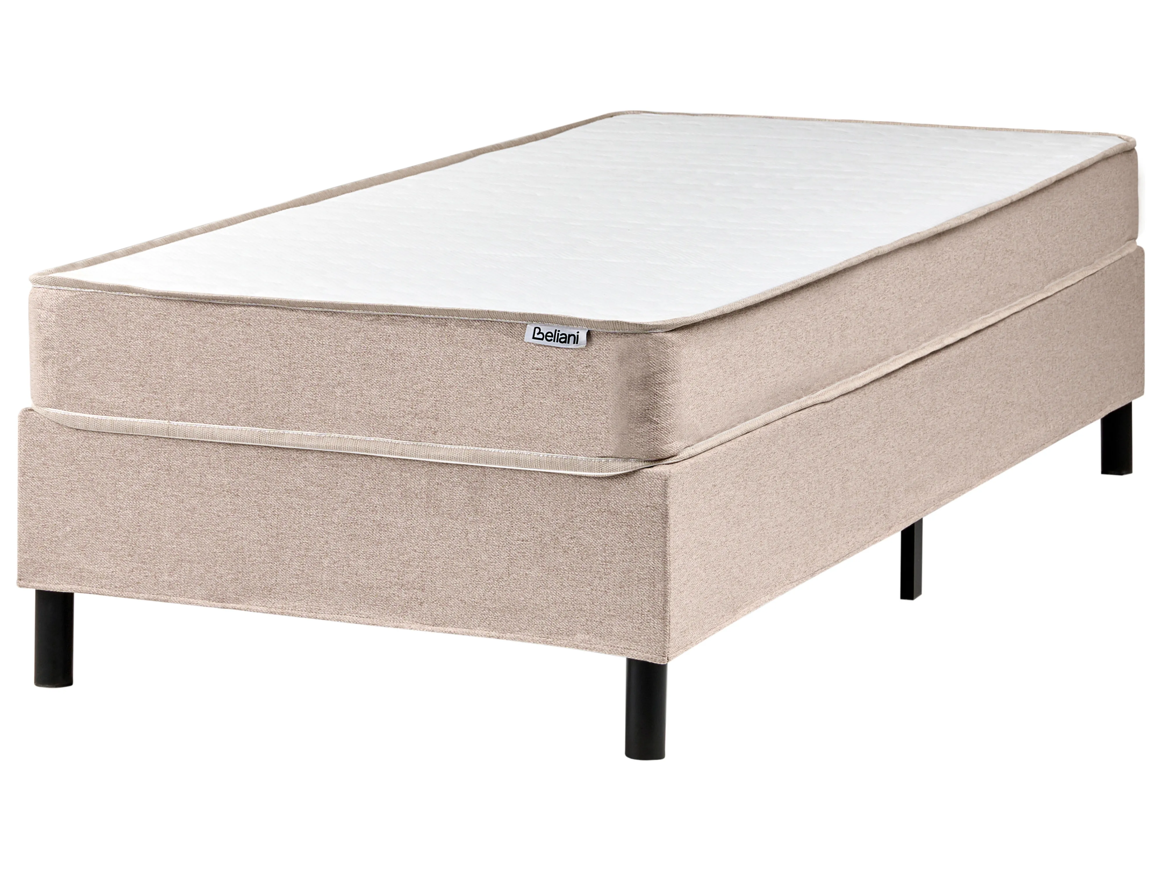 Divan Bed without Headboard Fabric COUNTESS 90 x 200 cm (EU Single) Beige