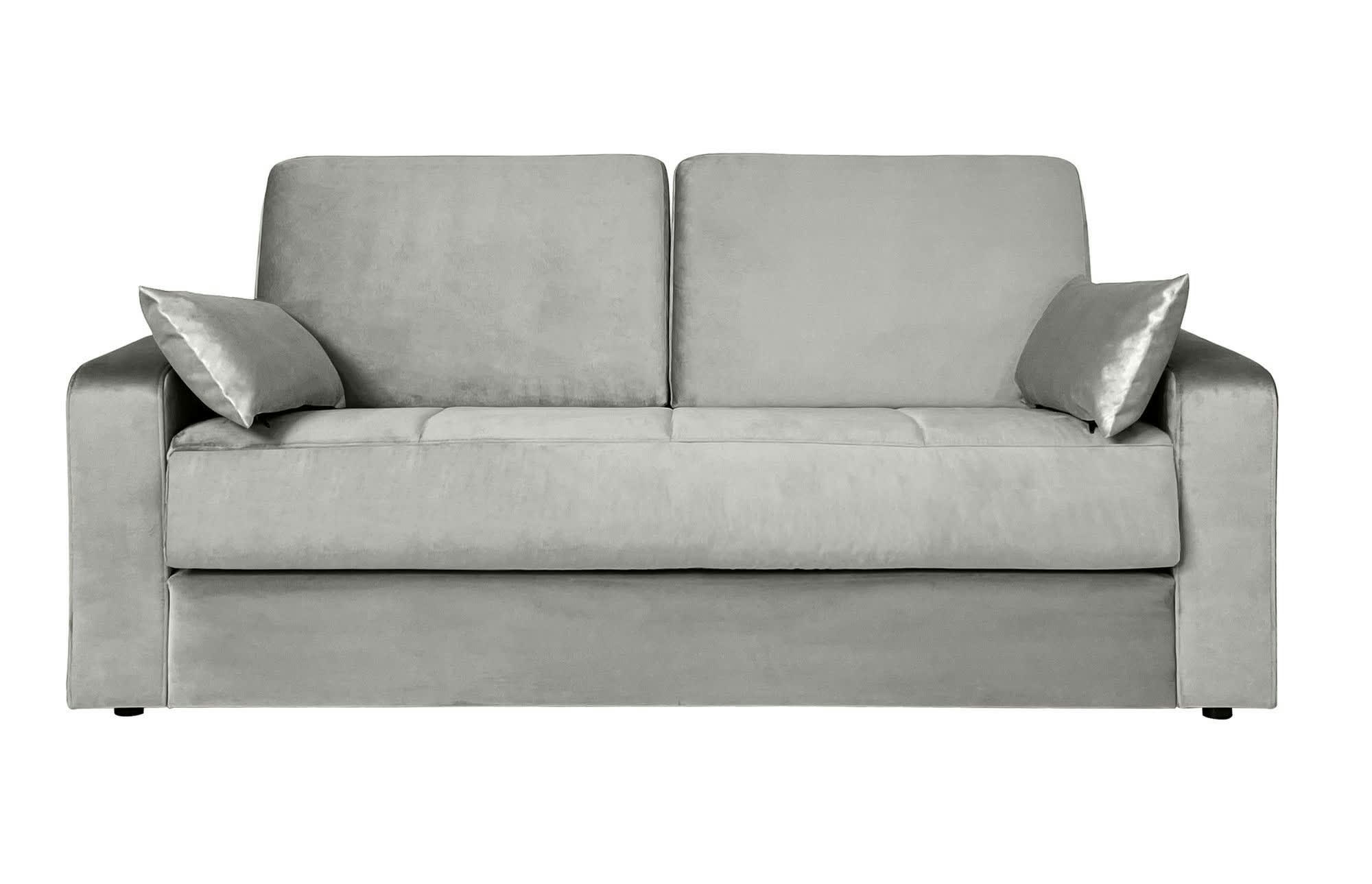 OCTAVE - Canapé convertible 3 places  en tissu gris argent