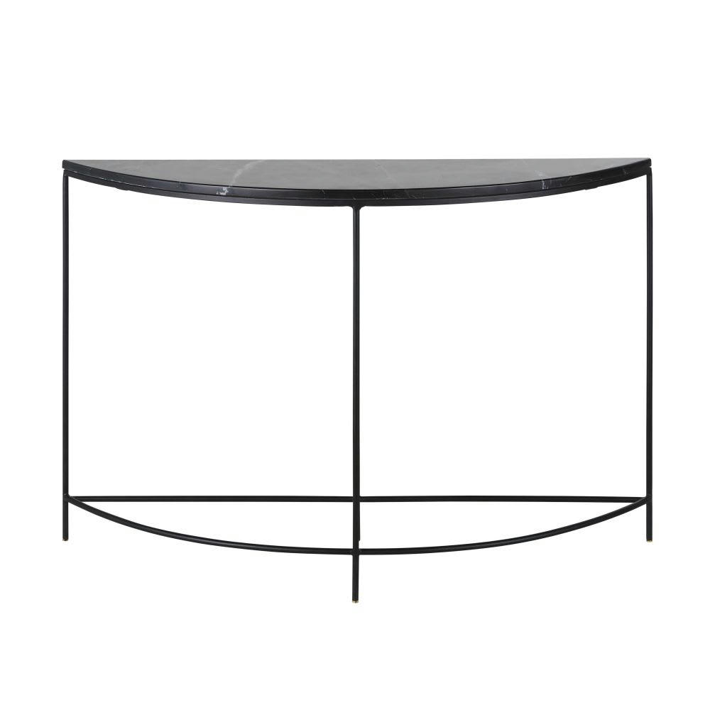 Midtown - Console en métal et marbre noir