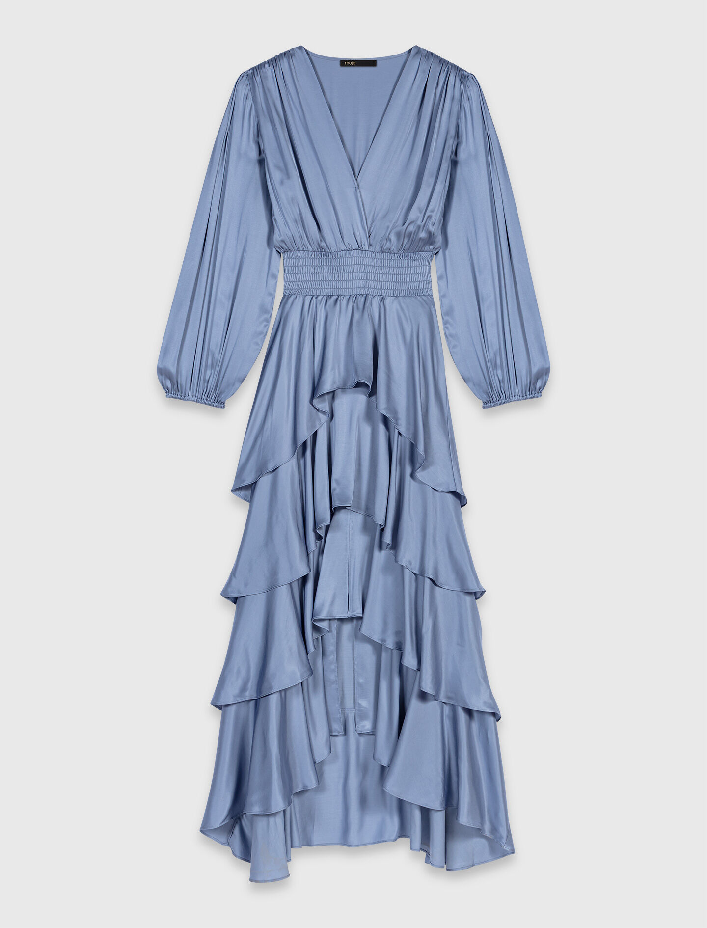 Robe longue à volants
