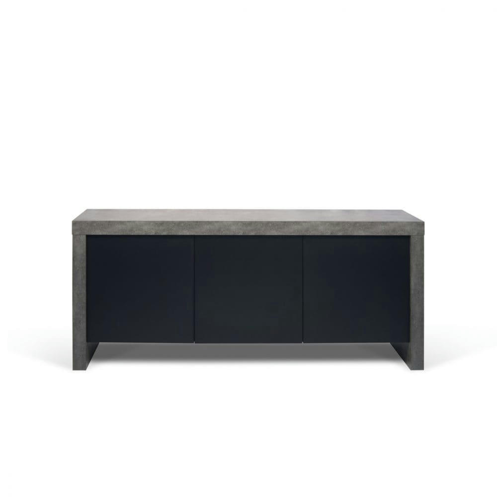 KOBE - Buffet effet bois béton et noir