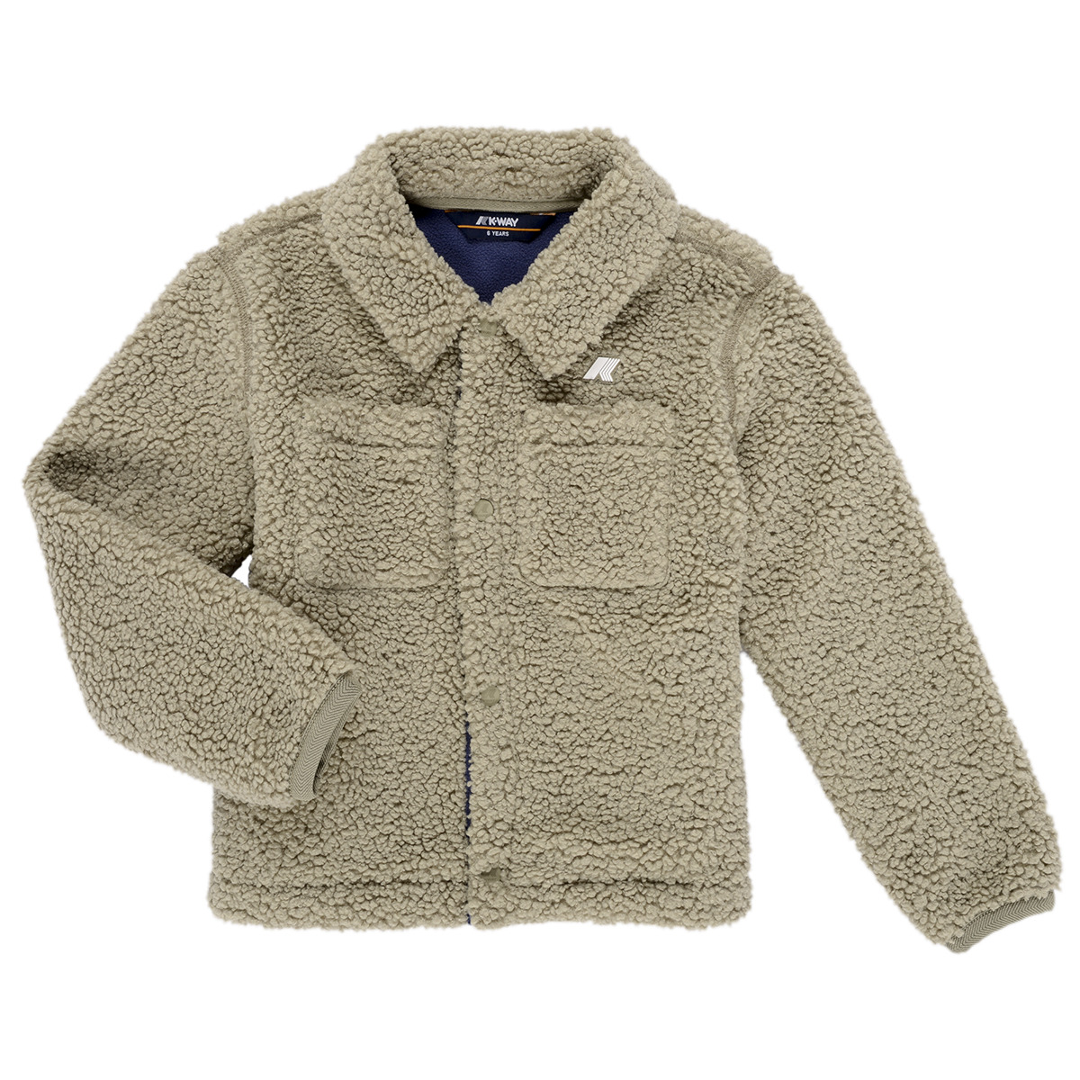 K-Way - P. CAMERON SHERPA POLAR - Kaki / Blue