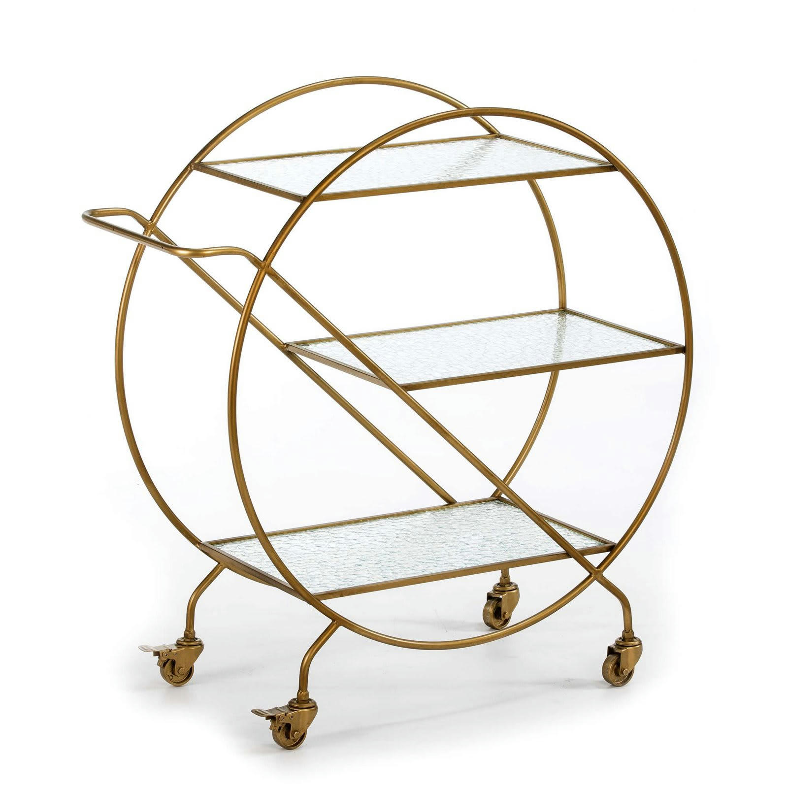 GIRAL - Bar Verre Or 86x35x91 cm