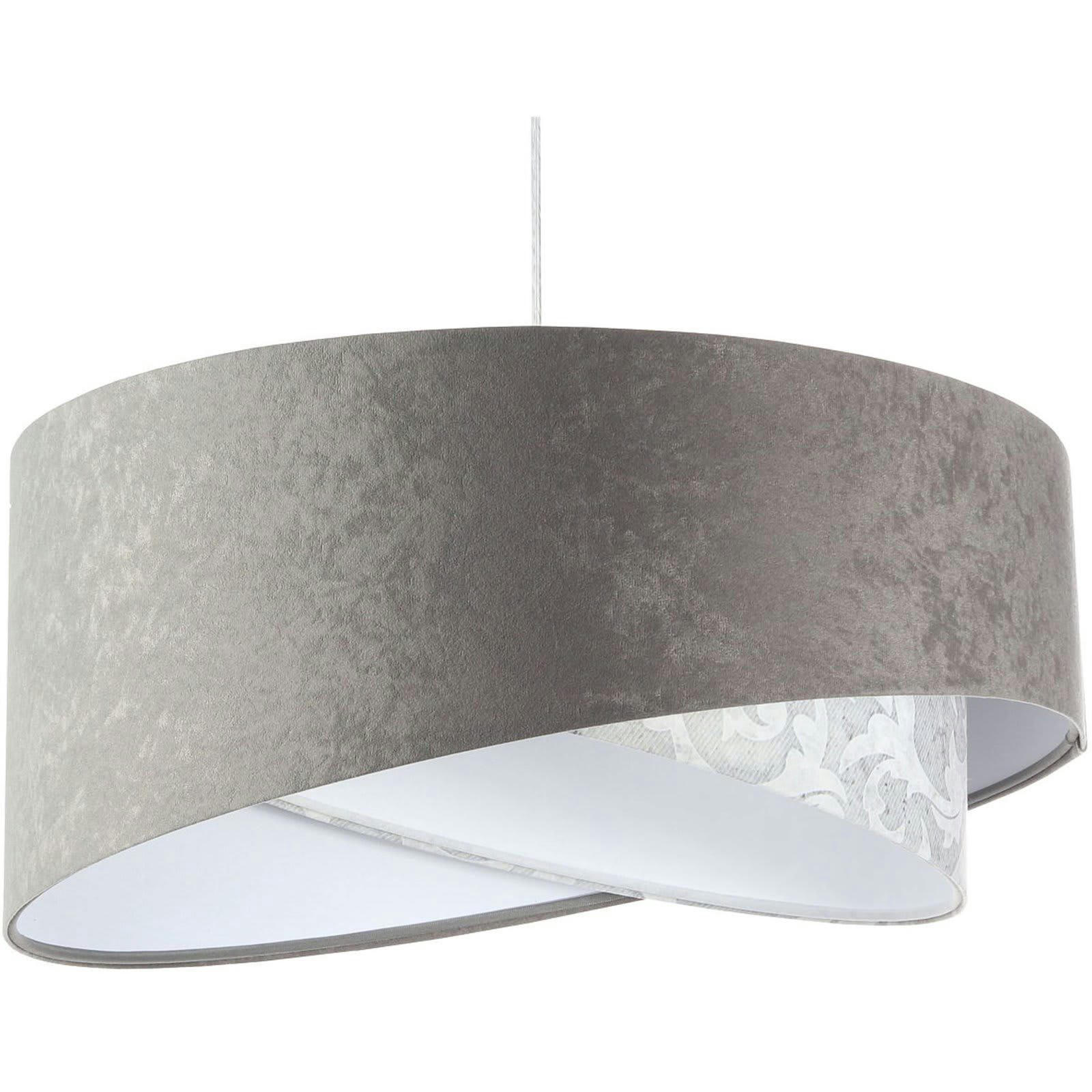 ASYMETRIC - Suspension Tissu Gris 50x50x25 cm