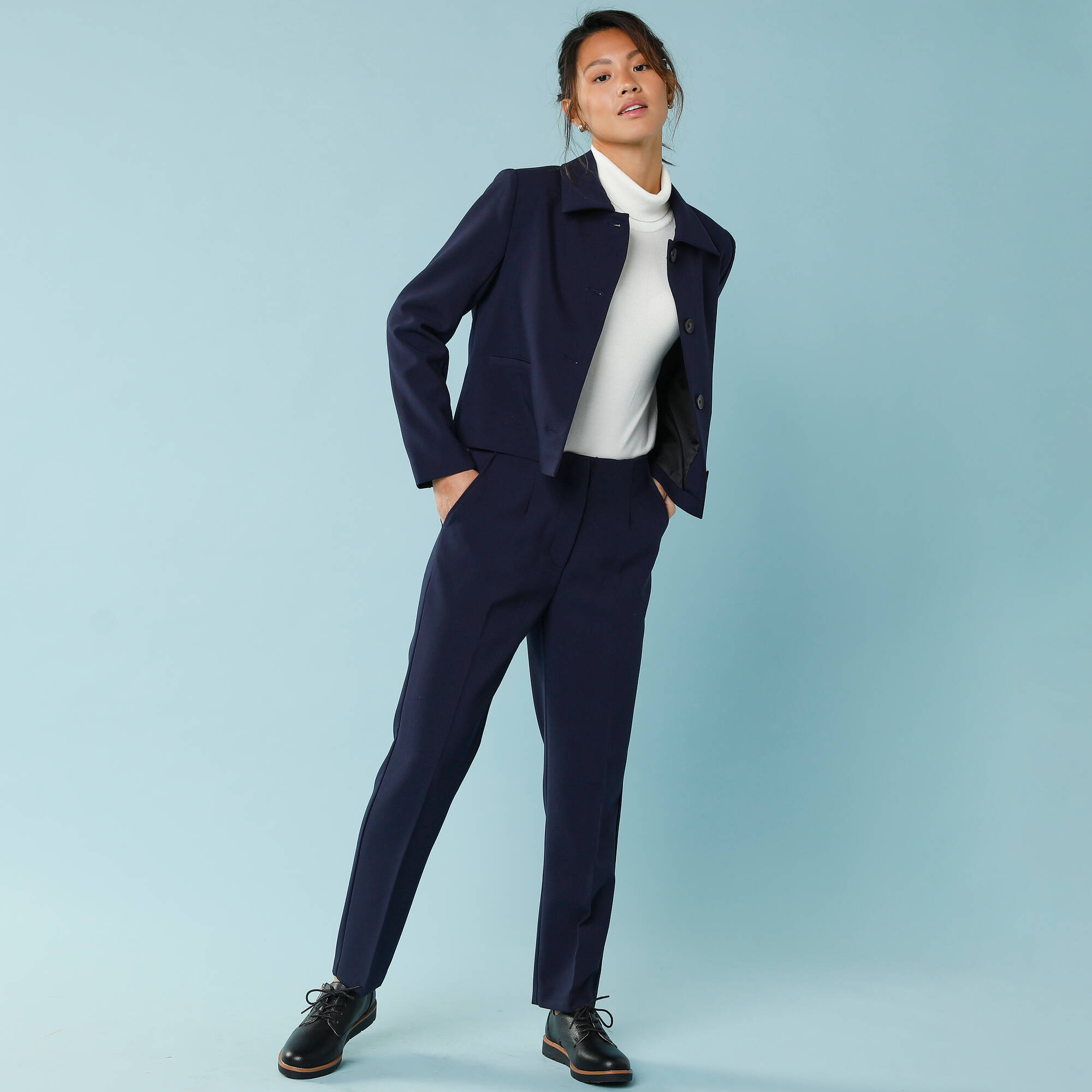 Veste blazer courte unie, Spécial Petites
