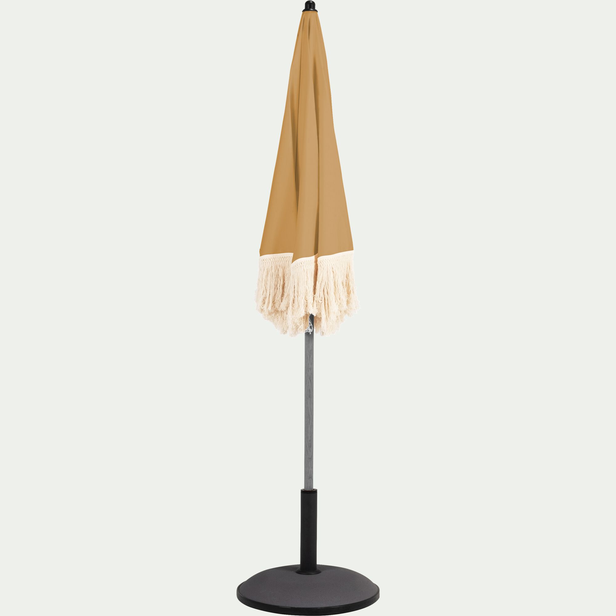RICCIA - Parasol à franges D180cm - beige nèfle