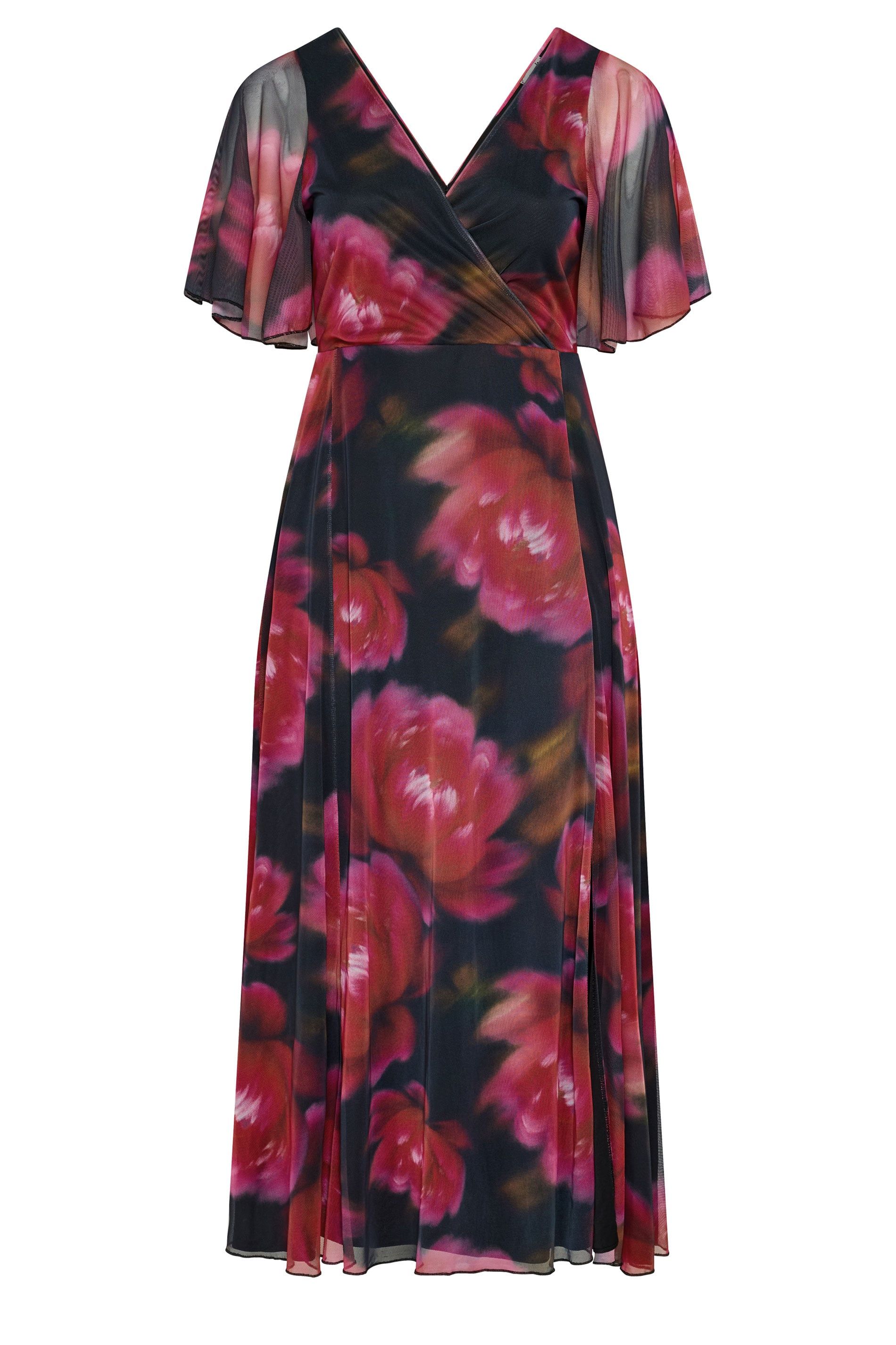 Yours Floral Abstract Mesh Dress