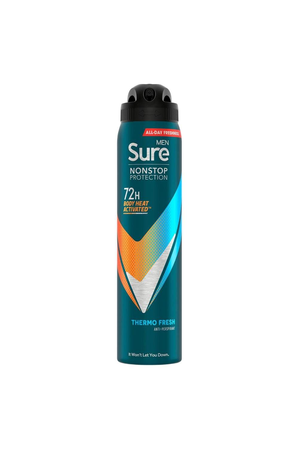 Sure Men 'Antiperspirant' 72H Protection Thermo Fresh Deodorant, 6x250ml
