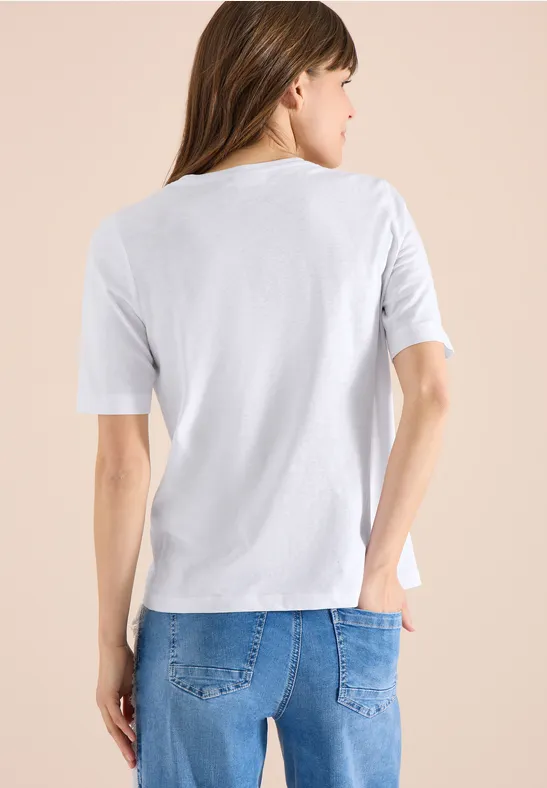 Basic T-Shirt mit Kurzarm und V-Neck