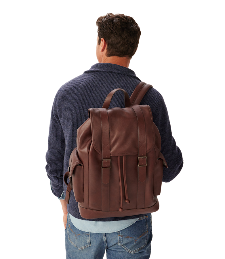 Leather Overland backpack