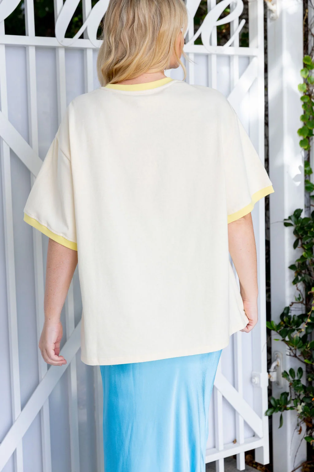 Nikita Heavyweight Cotton Tee in Butter Contrast