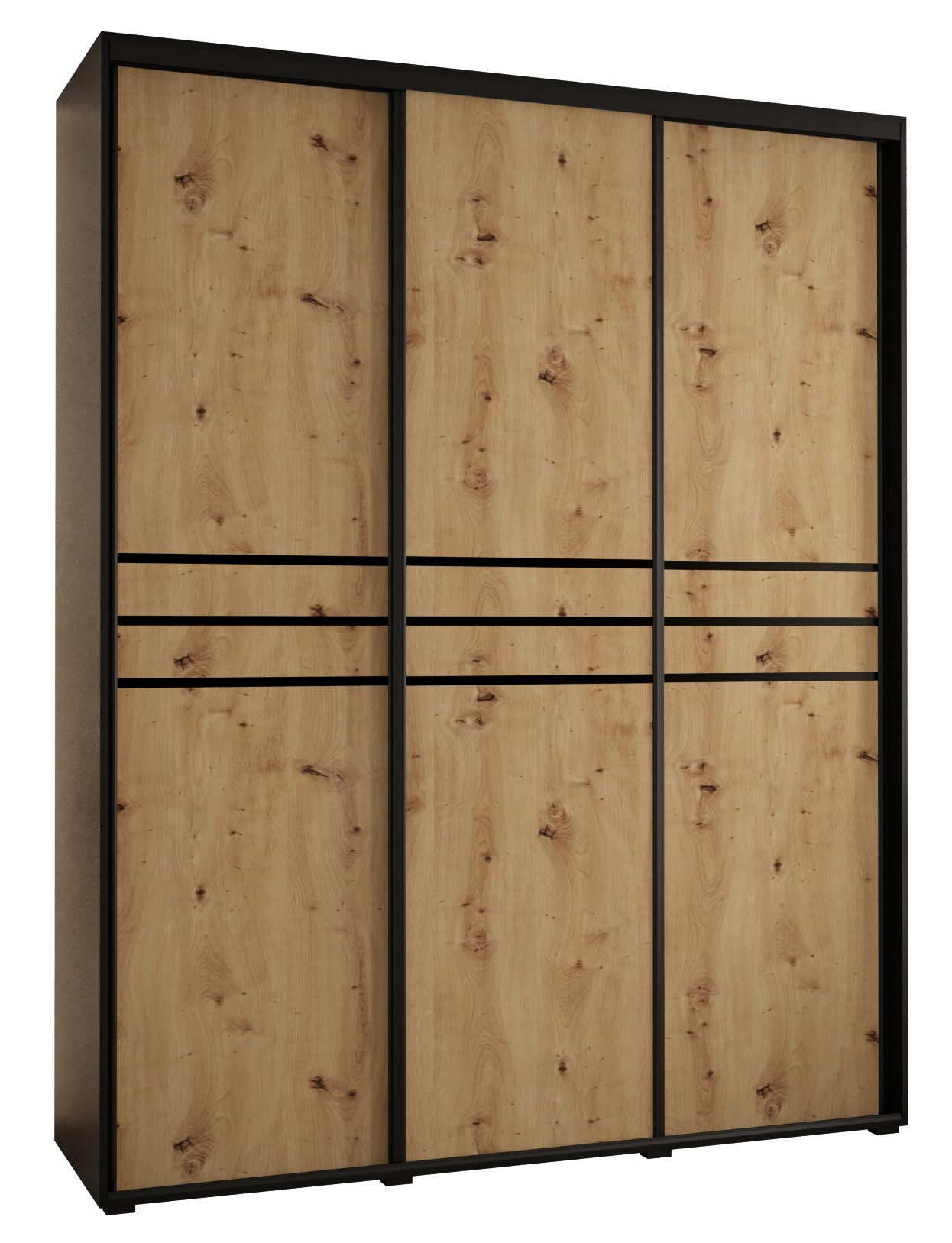 Szafa przesuwna 45 wysoka Davos 10 190 czarny artisan czarny