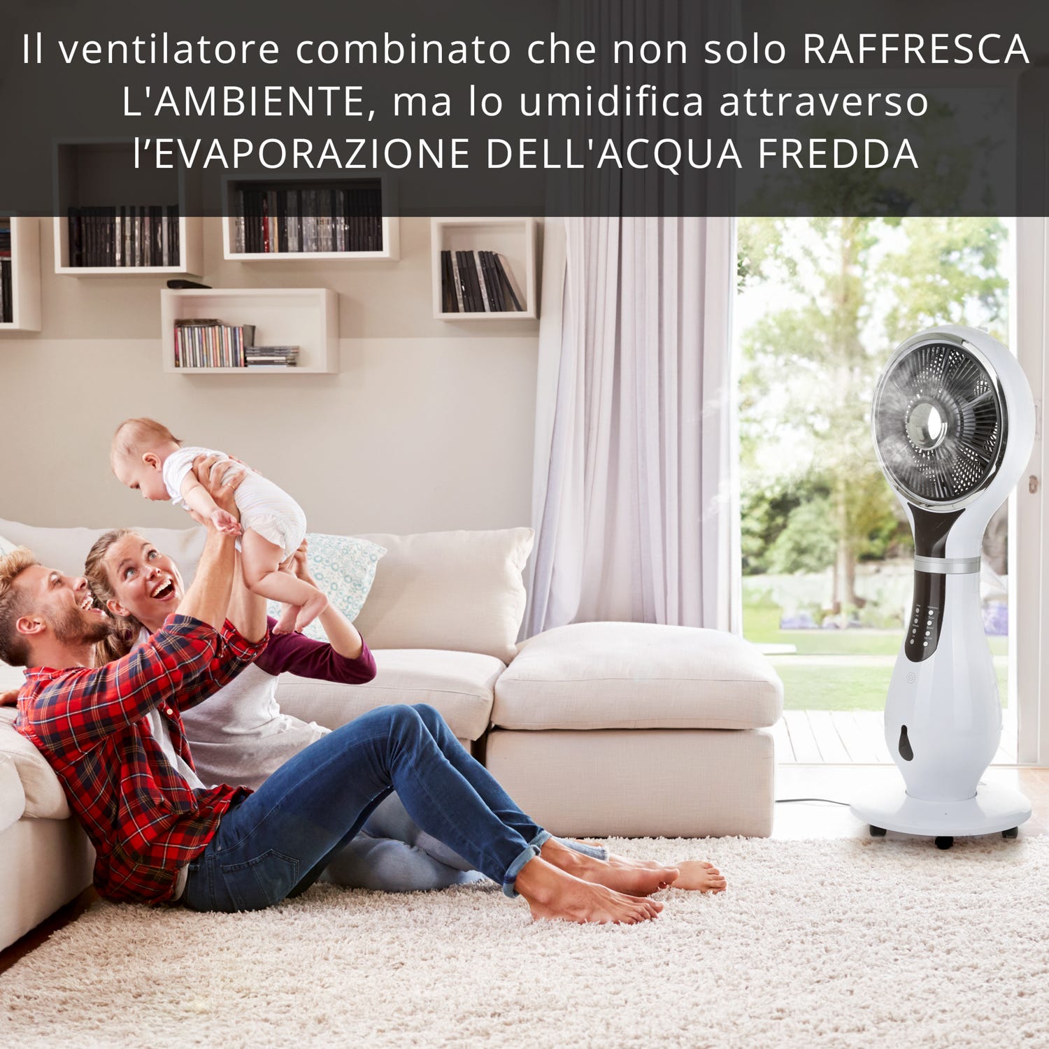 Ventilatore antizanzare con umidificatore Combi