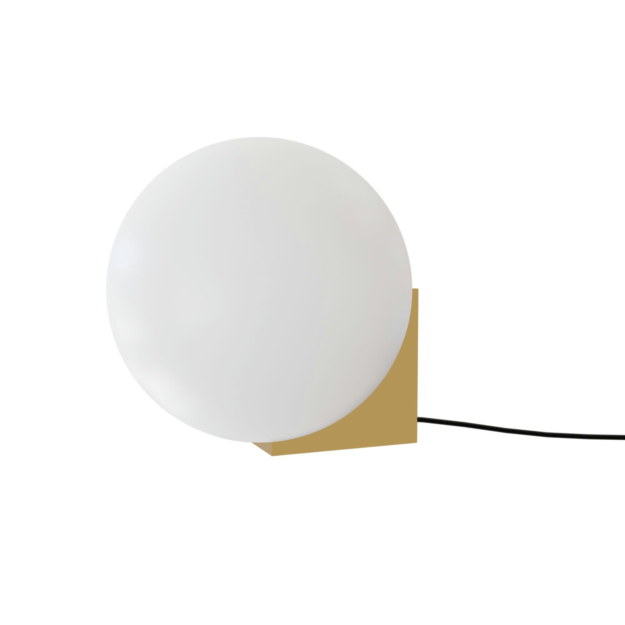 OBI - Lampe de table en verre base bronze