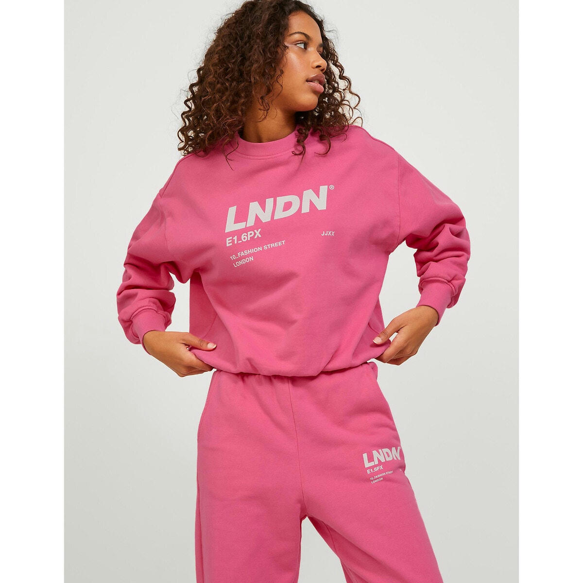 Sweat col rond, motif devant
