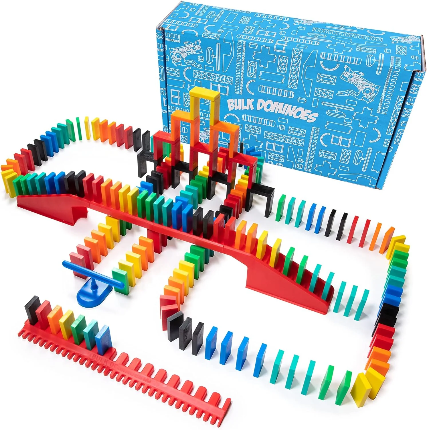 Kit | Dominoes Set, Small Toys, Family Games for Kids, Kids Toys and Games, Building, Toppling, Chain Reaction Sets (Master)(Starter)