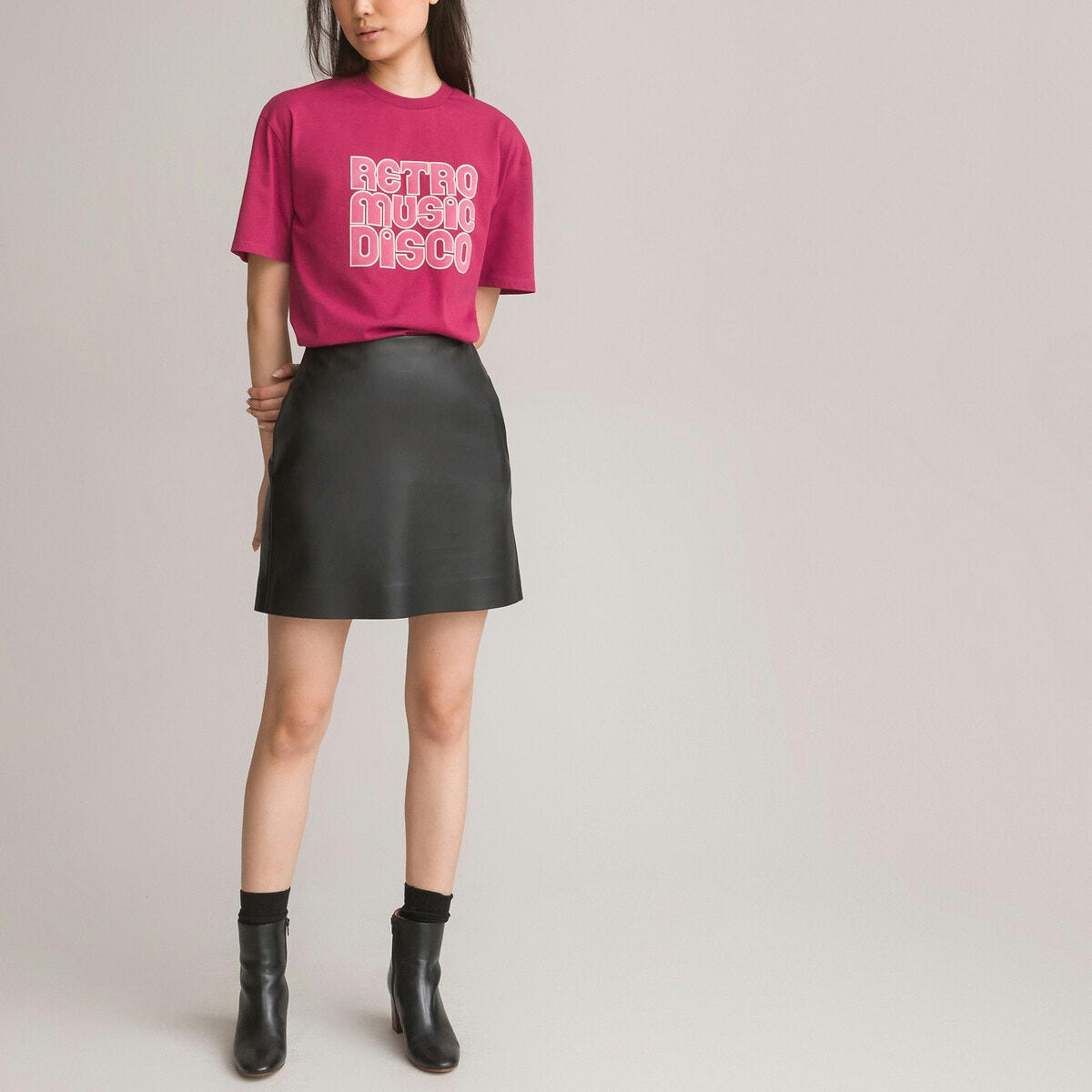 T-shirt col rond, imprimé devant