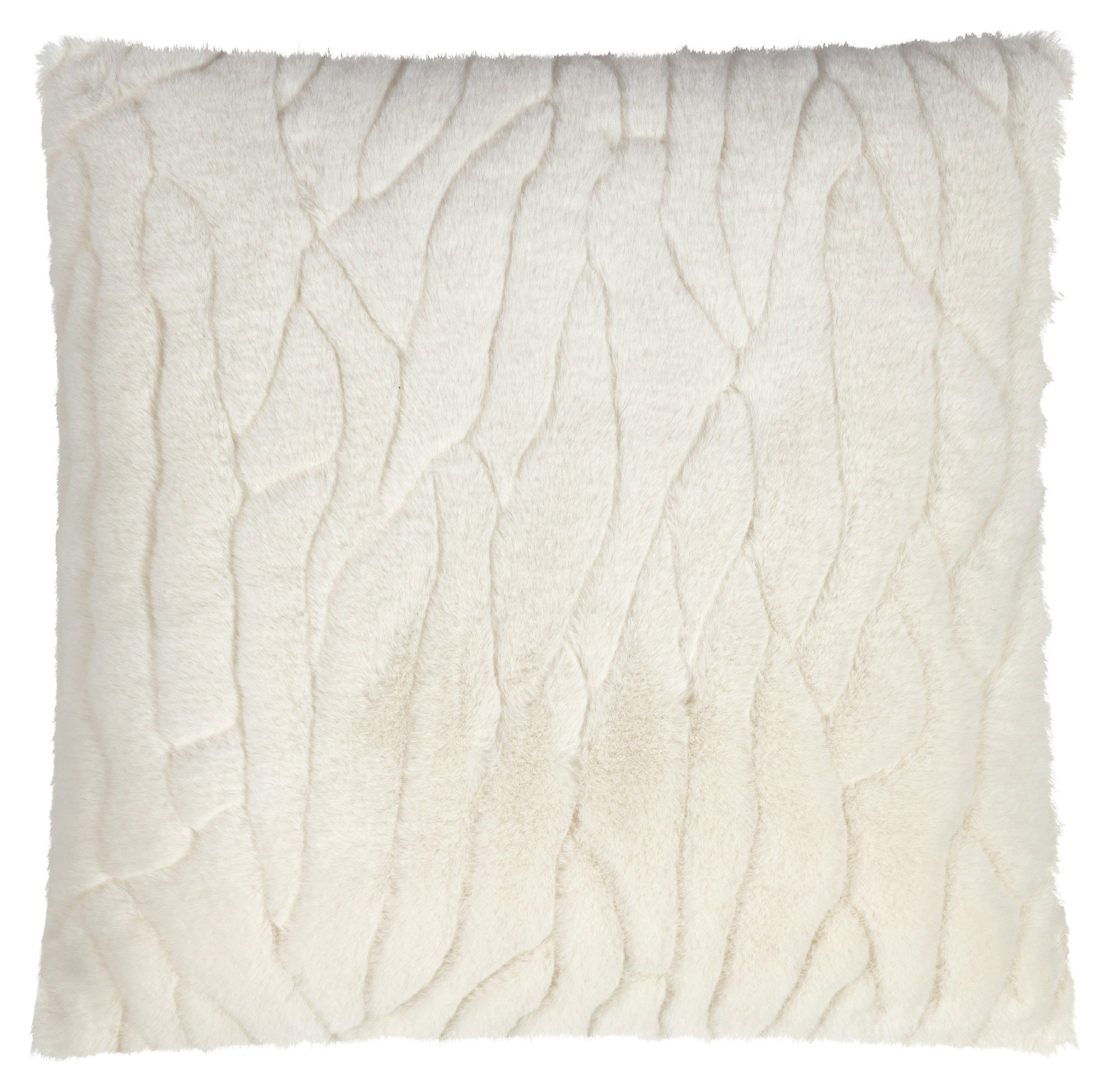 SKINS - Housse de coussin faux  vison crème 50x50