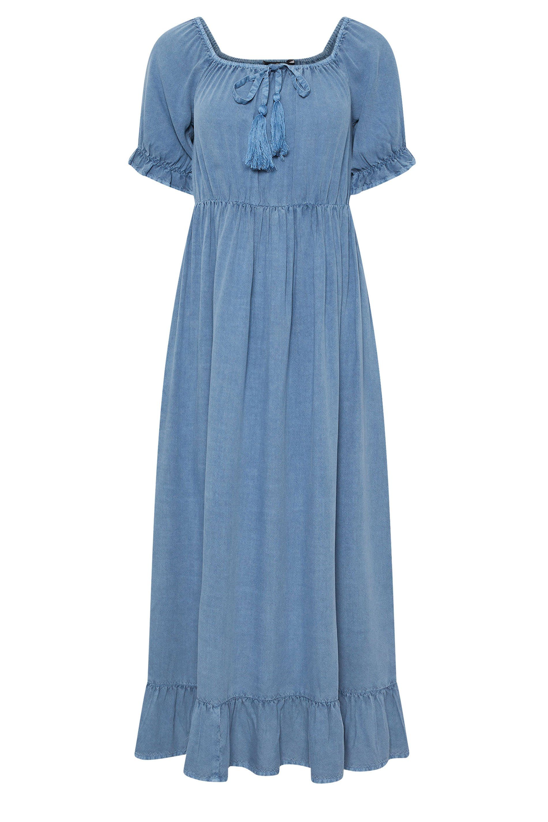 M&Co Petite Tassel Detail Smock Dress