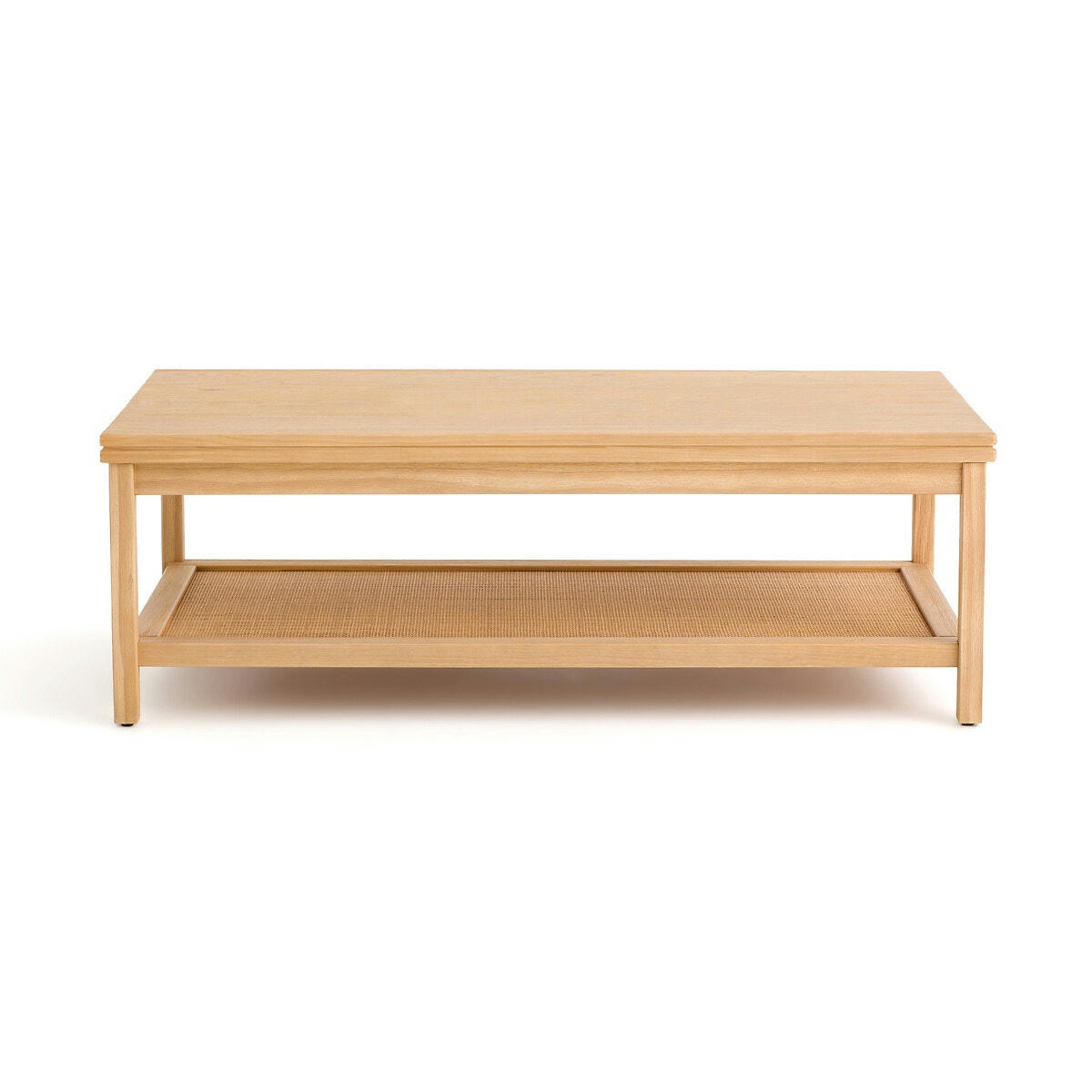 Table basse double plateau pin et cannage, Gabin