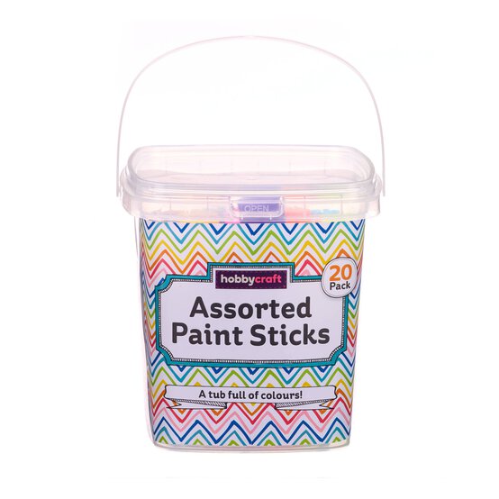 Assorted Paint Sticks Tub 20 Pack