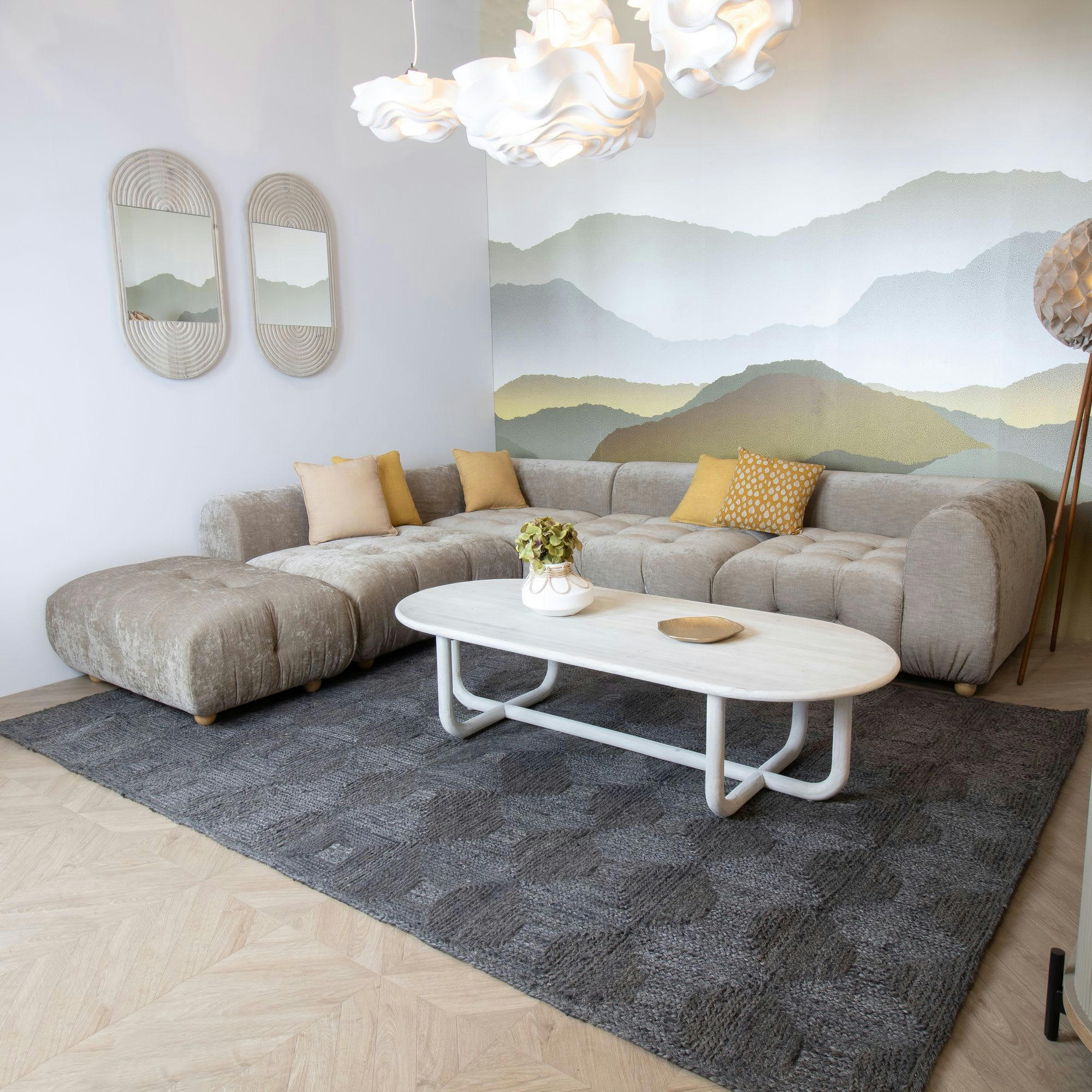 BOLU - Tapis noir en jute tissage 200x300cm