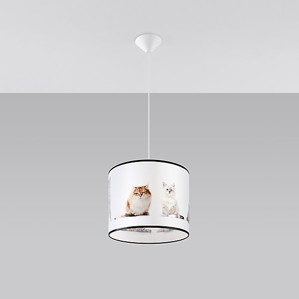 Lampe suspendue en PVC 1 lampes 30x30x95cm Sollux
