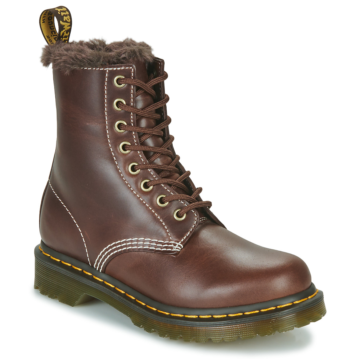 Dr. Martens - 1460 SERENA DARK BROWN CLASSIC PULL UP - Brown