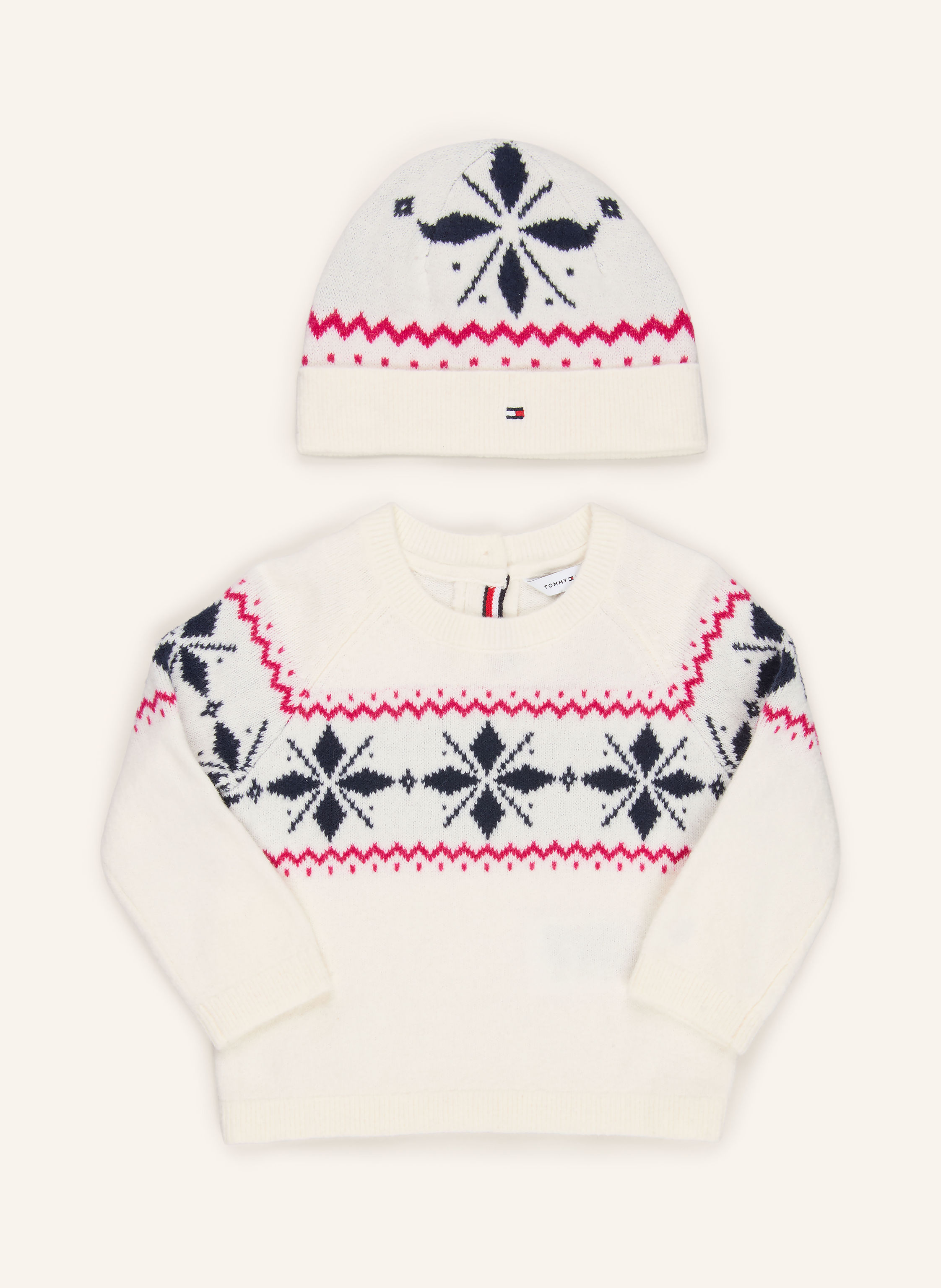 TOMMY HILFIGER Set: Mütze und Pullover