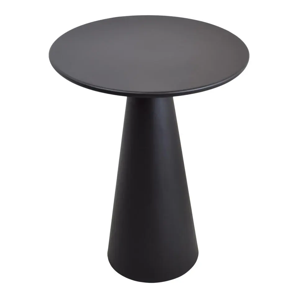 LOFT42 Bijzettafel Ferry trompetvoet - Metaal - Zwart - 60x44