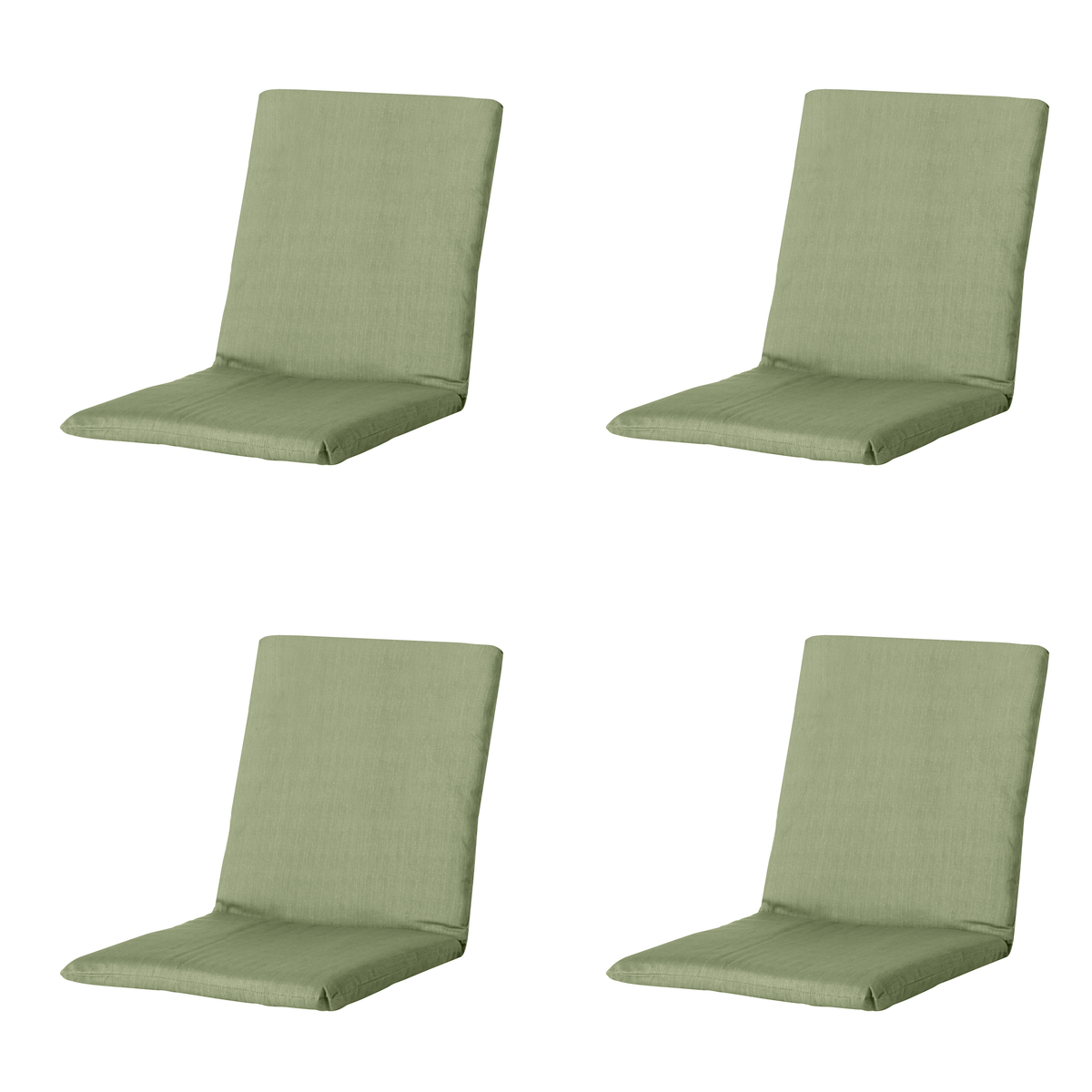 Madison stapelstoelkussen Basic - groen - 97x49x3cm - set van 4