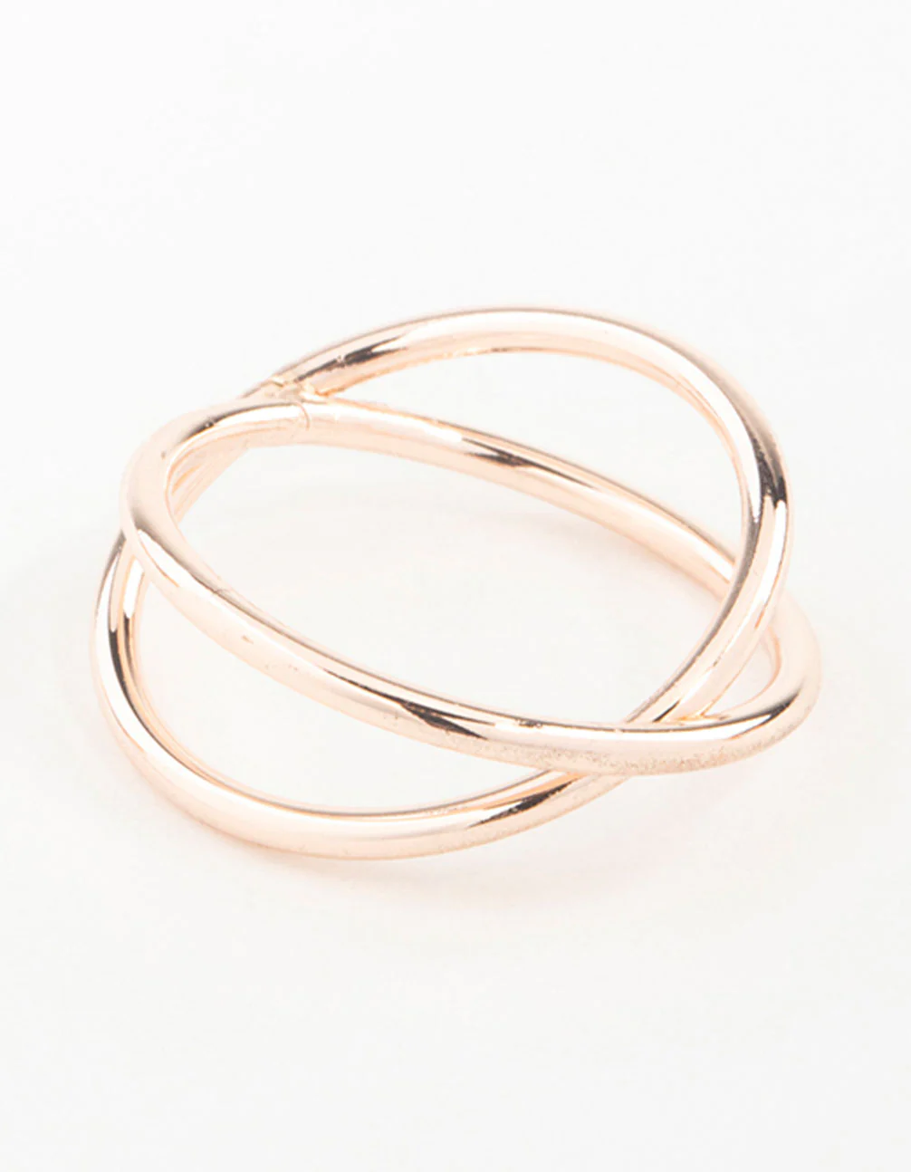 Rose Gold Cross Over Ring