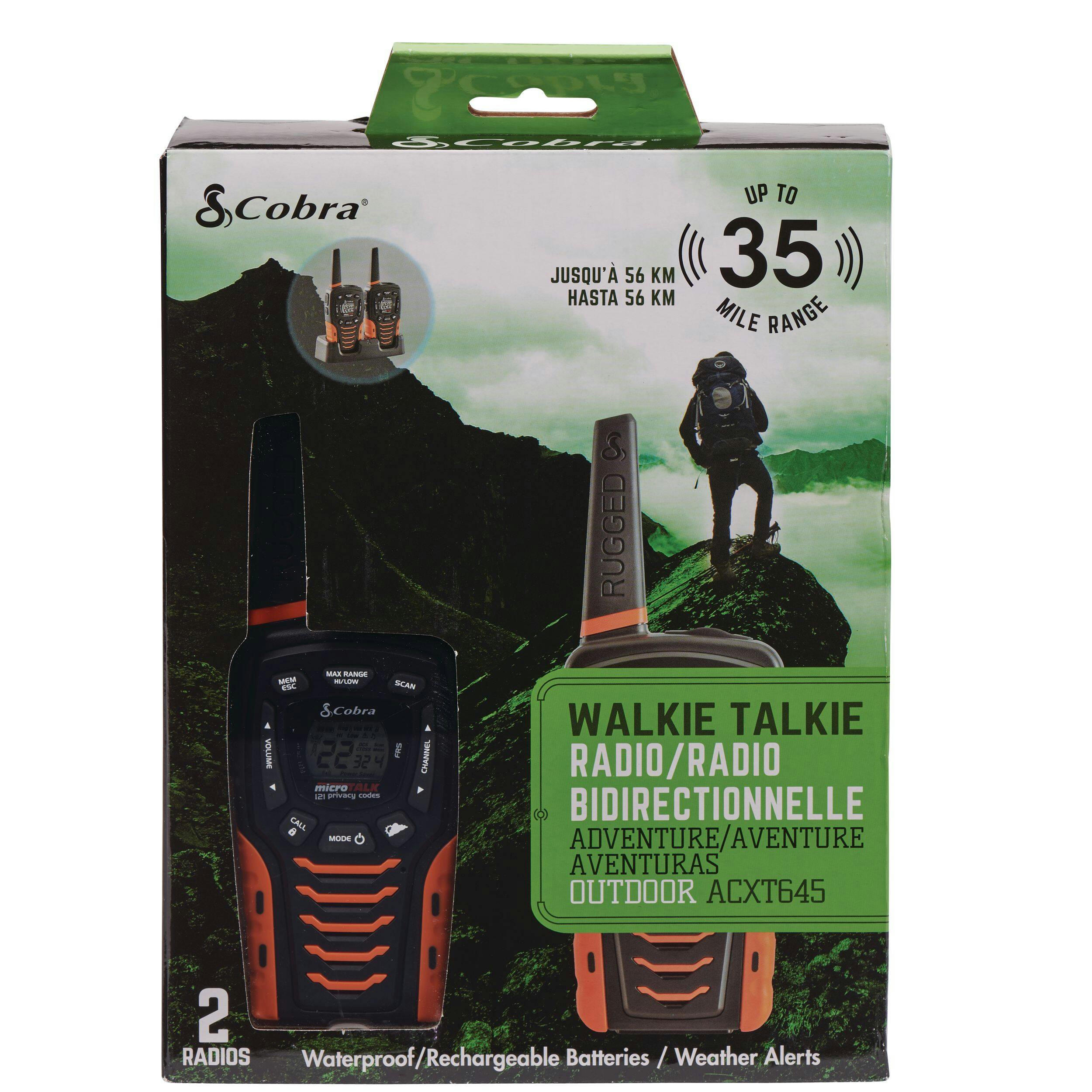 Cobra AXCT645 Two-Way Radio, 2-pk
