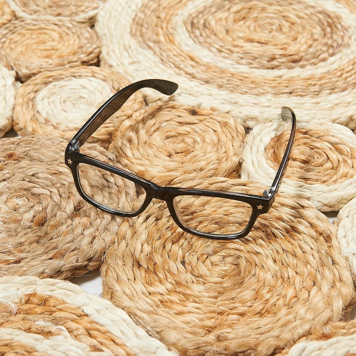 JUTEWOOD - Tapis rond en jute beige 160x160 rond