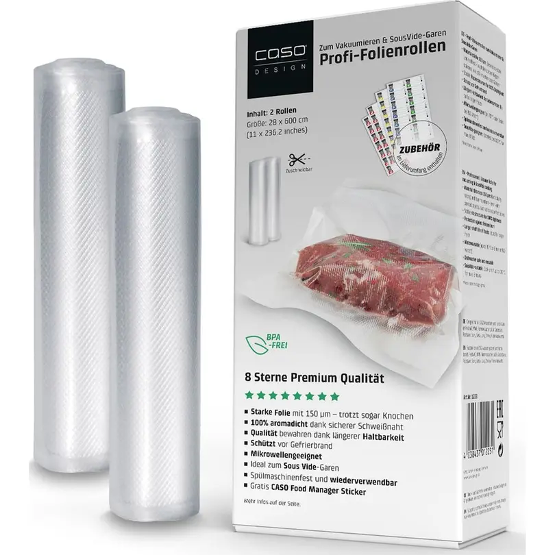 Frischhaltebeutel 2er-Set Vakuumierfolie