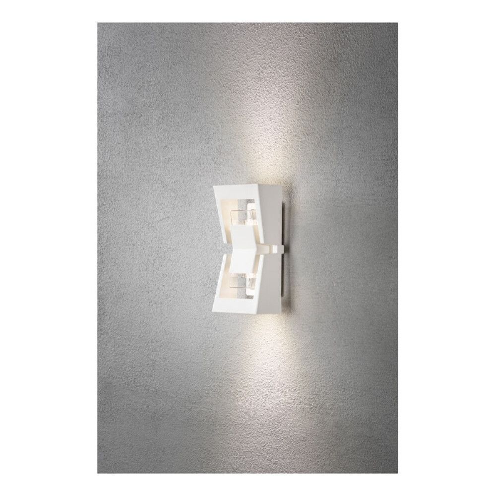 VEGGLAMPE KONSTSMIDE POTENZA HVIT