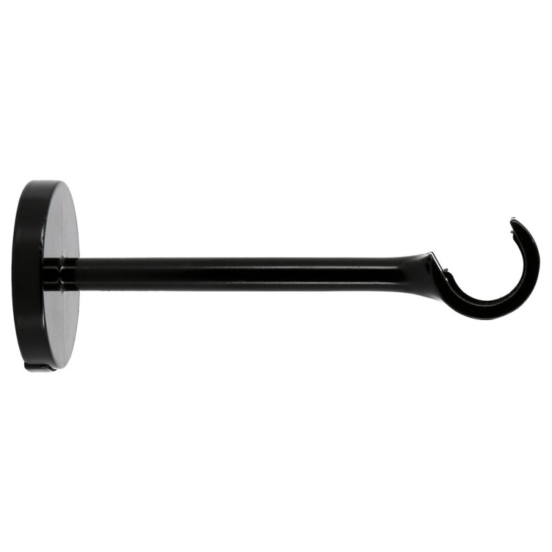 Support de tringle ouvert en métal Horizon Easy Fix noir brillant Ø 20 mm x 12 cm 2 pièces MOBOIS