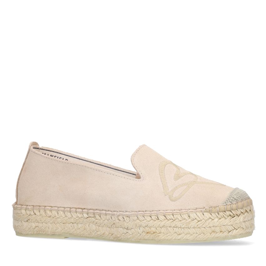 Manfield Taupe suède espadrilles
