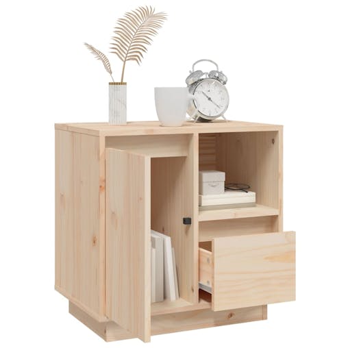 NNEVL Bedside Cabinets 2 pcs 50x34x50 cm Solid Wood Pine