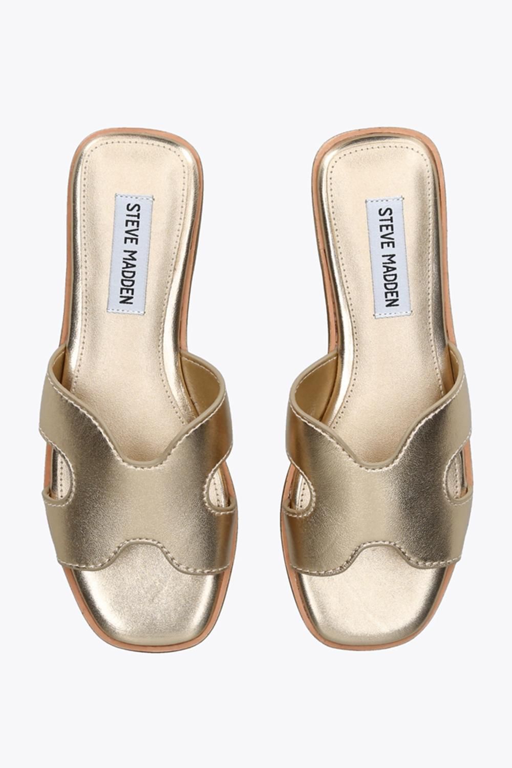 STEVE MADDEN Bondst Gold' Leather Sandals