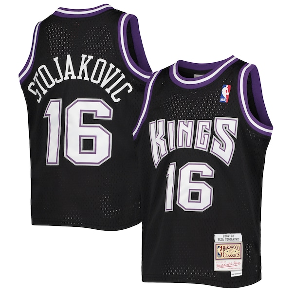 Peja Stojakovic Sacramento Kings Youth 2001/02 Hardwood Classics Swingman Jersey - Black