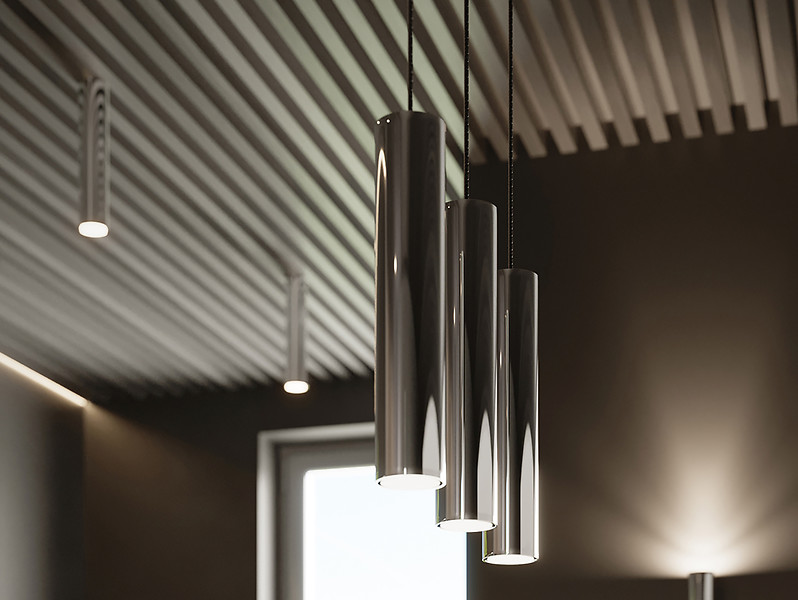 Lampa wisząca Lagos stalowa srebrna