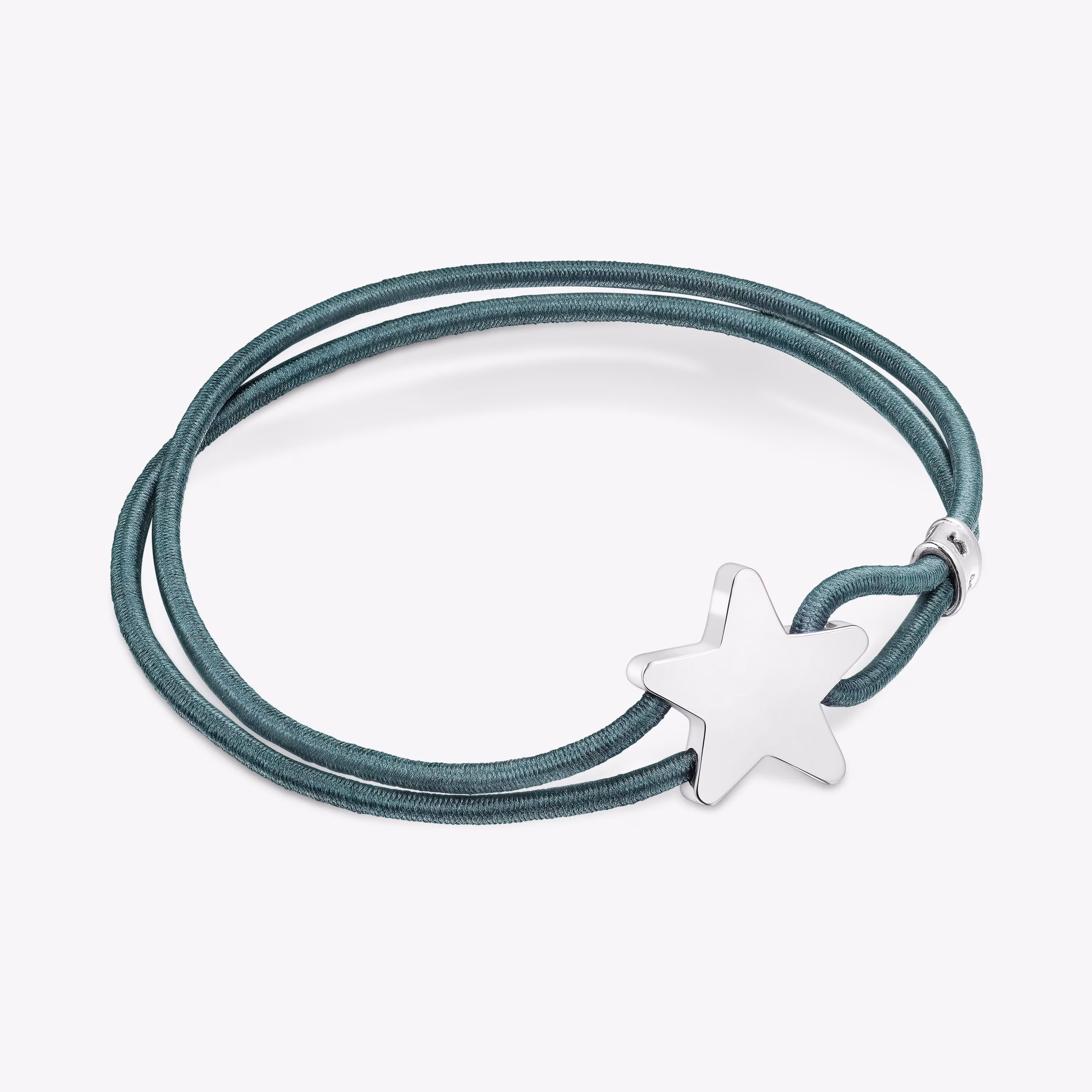 Pulsera elástica azul con estrella de plata Sweet Dolls